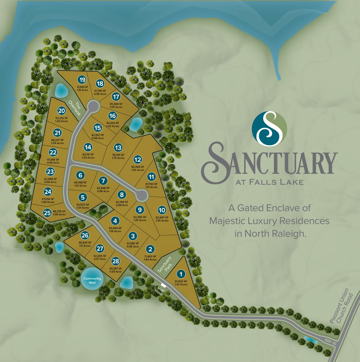 Sanctuary at Falls Lake site plan